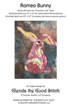 Load image into Gallery viewer, Romeo Bunny raw edge applique quilt pattern