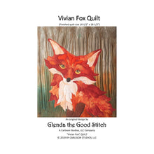 Load image into Gallery viewer, Front cover of Vivian Fox raw edge applique pattern cover by Glenda The Good Stitch