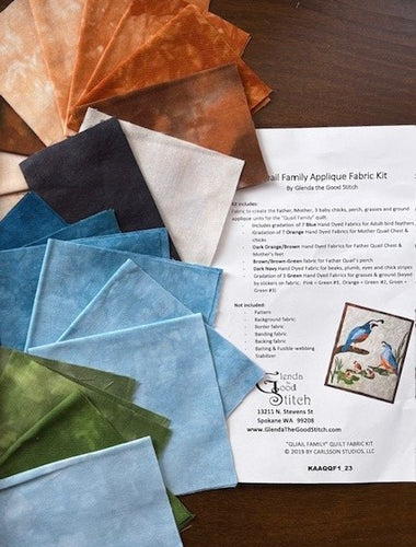 Quail Family Applique Quilt Pattern & KIT
