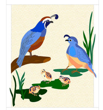 Load image into Gallery viewer, Quail Family Applique Quilt Pattern &amp; KIT