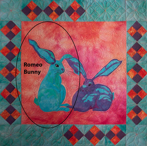 Romeo Bunny raw edge applique quilt pattern