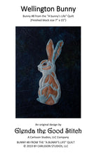 Load image into Gallery viewer, Wellington Bunny raw edge applique quilt pattern