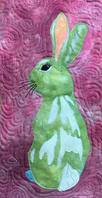 Wellington Bunny raw edge applique quilt pattern