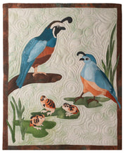 Load image into Gallery viewer, Quail family raw edge applique quilt pattern by Glenda The Good Stitch